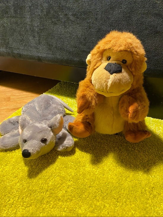 Other - 2 Hand Puppets Monkey Mouse